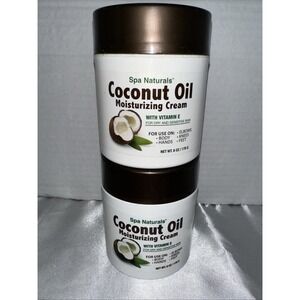 Spa Naturals Coconut Oil Moisturizing Cream with Vitamin E 6oz 2 Pack